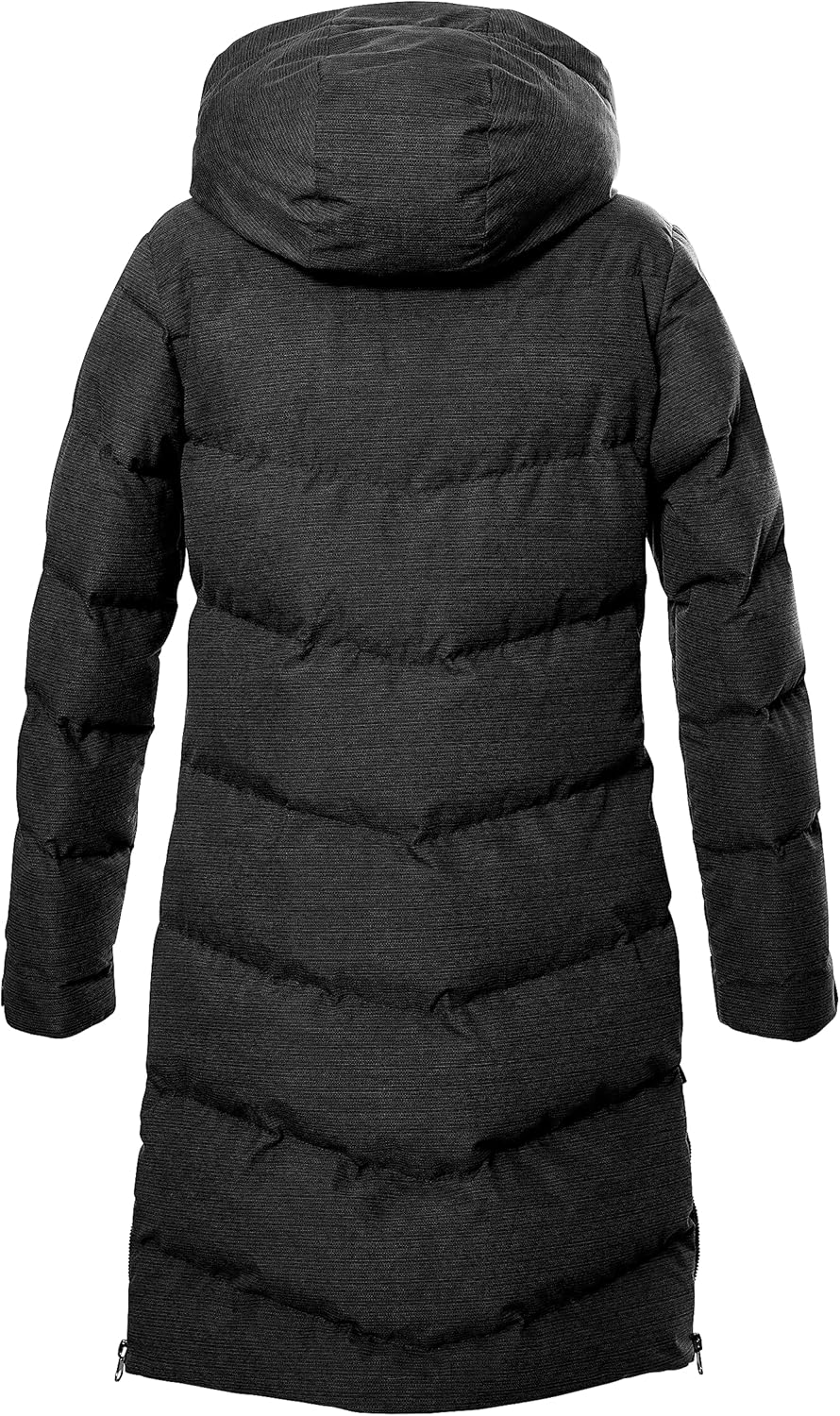 Killtec Mädchen Kow 167 Grls Qltd Ct Steppmantel mit Kapuze/Mantel ist wasserabweisend 128 Schwarz,