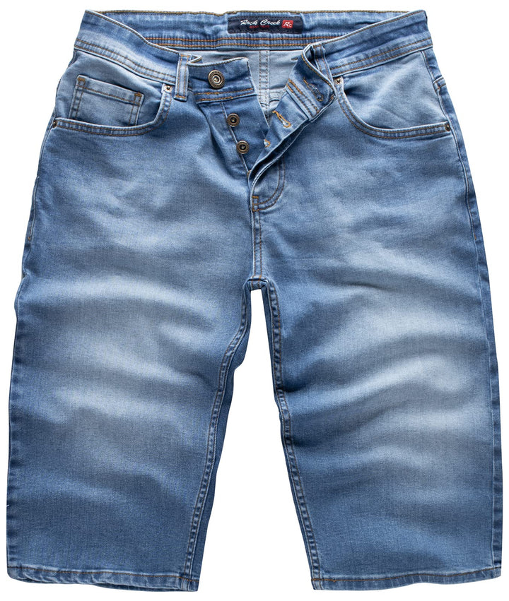Rock Creek Herren Shorts Jeansshorts RC-2359, 29W Mittelblau