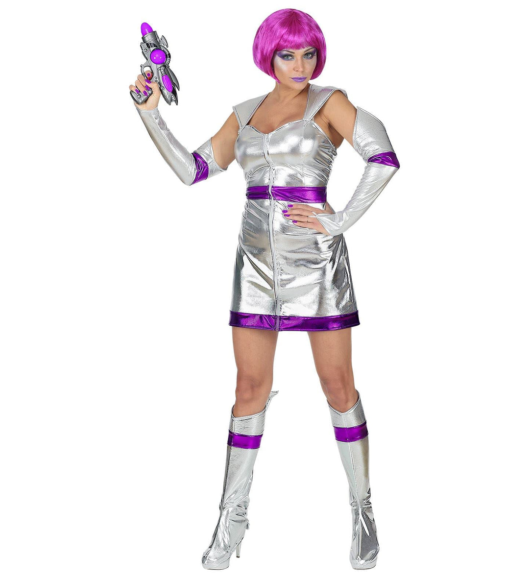 WIDMANN 69499 COSTUME SPACE GIRL XS VESTITO ARGENTO #6949, XS