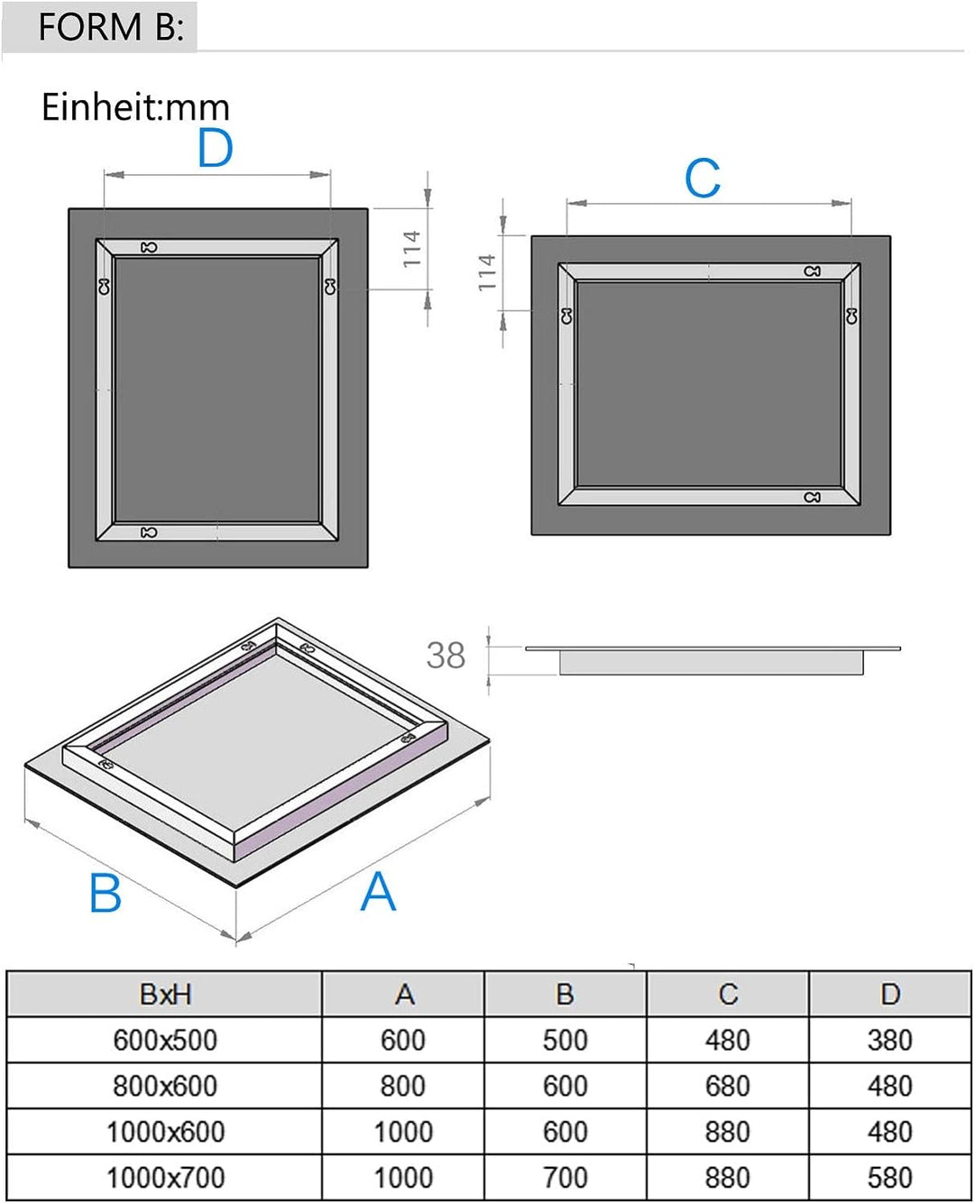 MIQU LED Badspiegel mit Beleuchtung 70x50 cm Badezimmerspiegel kaltweiss 6500K Lichtspiegel grosser