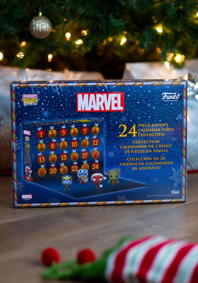 Funko POP Weihnachts-Adventskalender 2022: Marvel mit 24 Tagen Überraschung Pocket POP! Figurine Toy