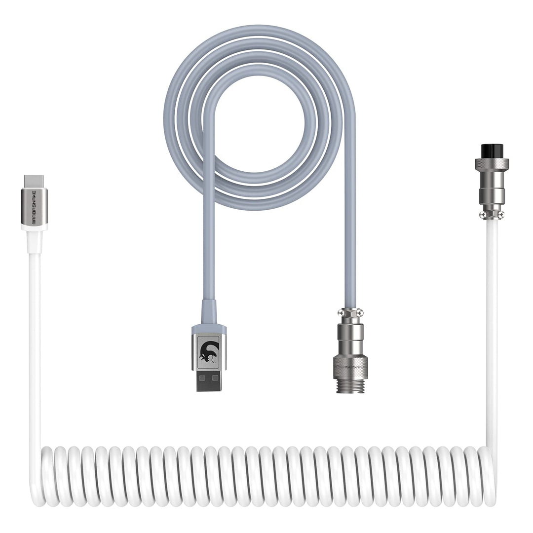 XINMENG Deluxe Custom Coiled USB-C Mechancial Keyboard Cable Premium Aviator Spiralfeder Geflochtene