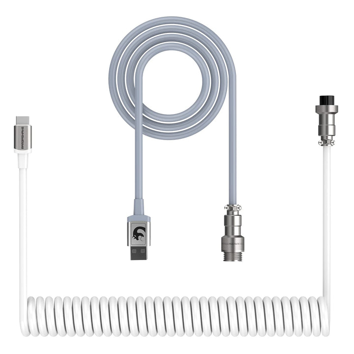 XINMENG Deluxe Custom Coiled USB-C Mechancial Keyboard Cable Premium Aviator Spiralfeder Geflochtene