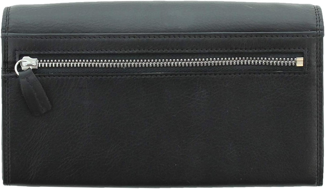 BRAUN BÜFFEL Geldbörse Golf 2.0 - aus echtem Leder (schwarz, 9 Fächer, Large)