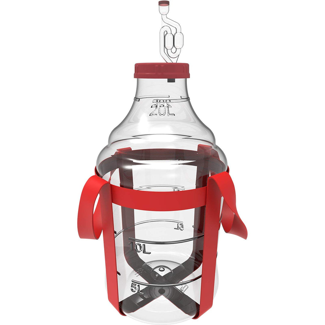 Weinballon Gärballon Gärbehälter Flasche Weithalsballon Gummistopfen Gärröhrchen (20L), 20L