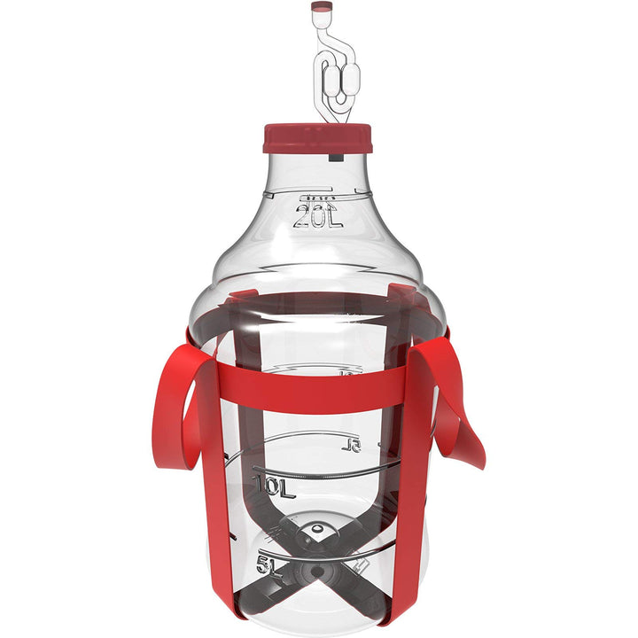 Weinballon Gärballon Gärbehälter Flasche Weithalsballon Gummistopfen Gärröhrchen (20L), 20L