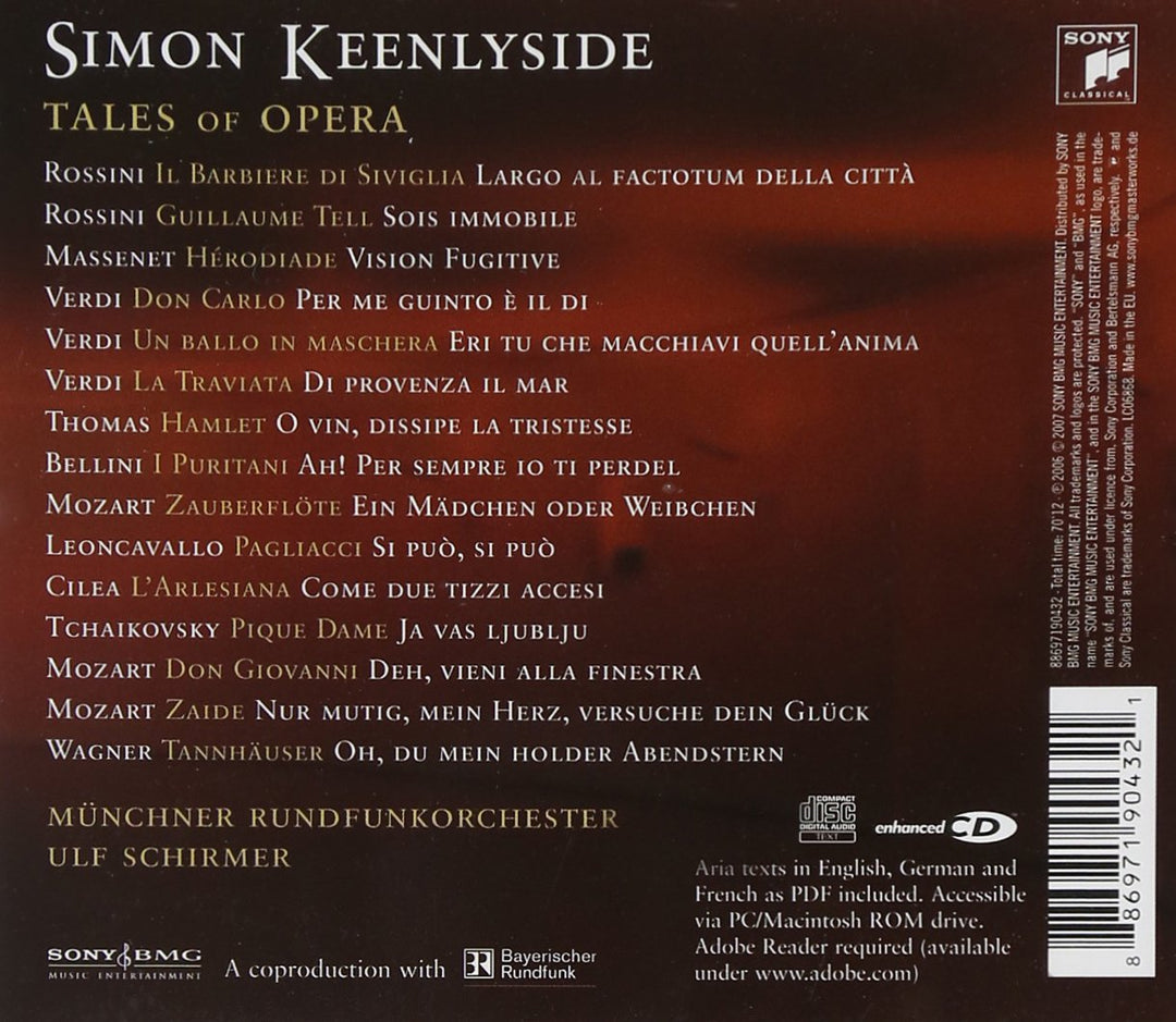 Tales of Opera, Audio-CD
