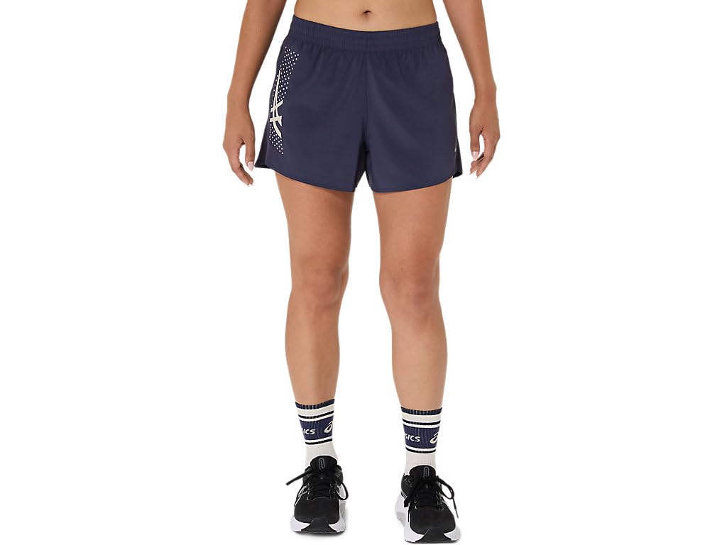 ASICS Icon 4in Short Damen Damen XL Indigo-nebel, XL Indigo-nebel