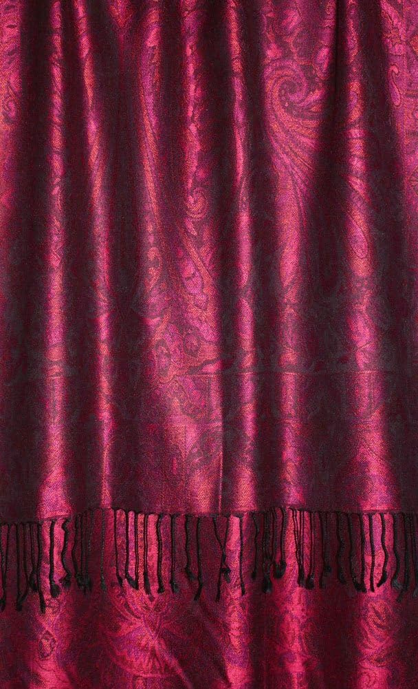 Lorenzo Cana Damen Pashmina Schal Schaltuch Stola Umschlagtuch opulentes Muster in harmonischen Rot