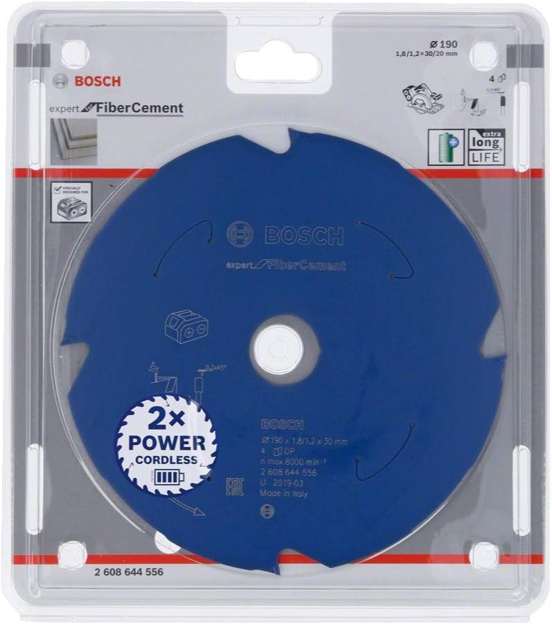 Bosch Accessories 1x Kreissägeblatt Expert for Fiber Cement (Faserzement, Sägeblatt Ø 190 x 30 x 1,8