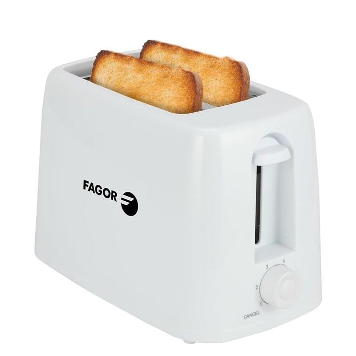 Fagor FlexiToast 650W Toaster - 2 Schlitze, einstellbare Steuerung, Automatikfunktion, kompaktes Des