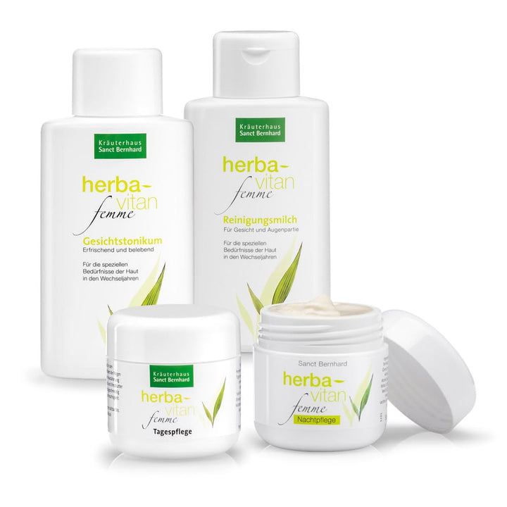 Sanct Bernhard Herbavitan femme Set Tages-, Nachtcreme, Reinigungsmilch und Gesichtstonikum 4 Stück