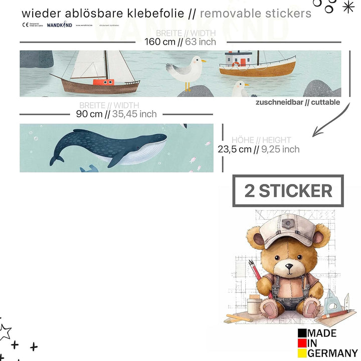 WANDKIND Aufkleber für IKEA KURA Kinderbett Hochbett Klebefolie Möbelfolie Sticker Kinderzimmer Unte