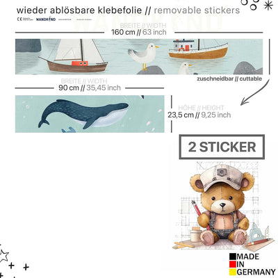 WANDKIND Aufkleber für IKEA KURA Kinderbett Hochbett Klebefolie Möbelfolie Sticker Kinderzimmer Unte