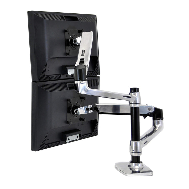 ERGOTRON 45-248-026 Dual Stacking Arm Polished 24In 18.1kg Lift33 Mis-D 10Y Wa Schwarz/Silber LX Arm