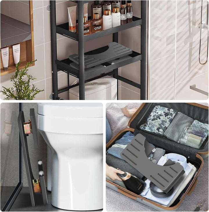 Toilettenhocker Holz, Klappbarer WC Hocker für Erwachsene, Toilettenhocker Erwachsene,Tritthocker Kl