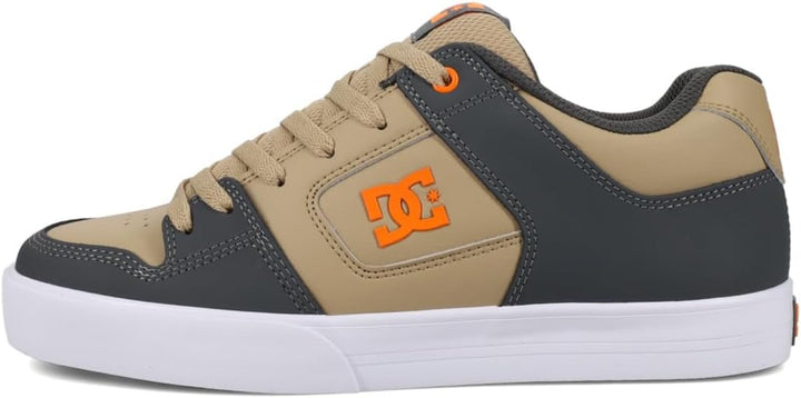 DC Pure Slim, Herren Sportschuhe - Skateboarding 42 EU Grey Tan Orange, 42 EU Grey Tan Orange