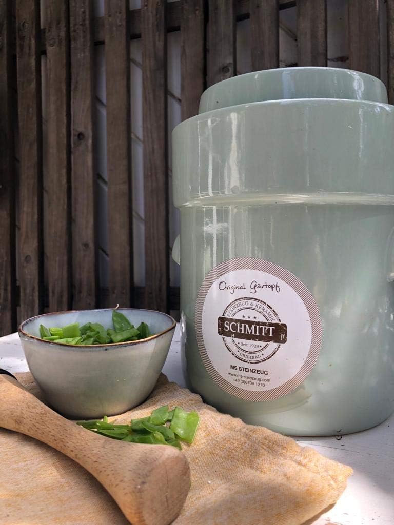 Gärtopf, Sauerkrauttopf 30 Ltr. + Beschwerungssteine braun Milchsäuregärung Einmachtopf ideal für Ve