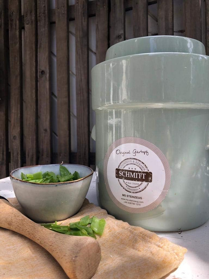 Gärtopf, Sauerkrauttopf 30 Ltr. + Beschwerungssteine braun Milchsäuregärung Einmachtopf ideal für Ve