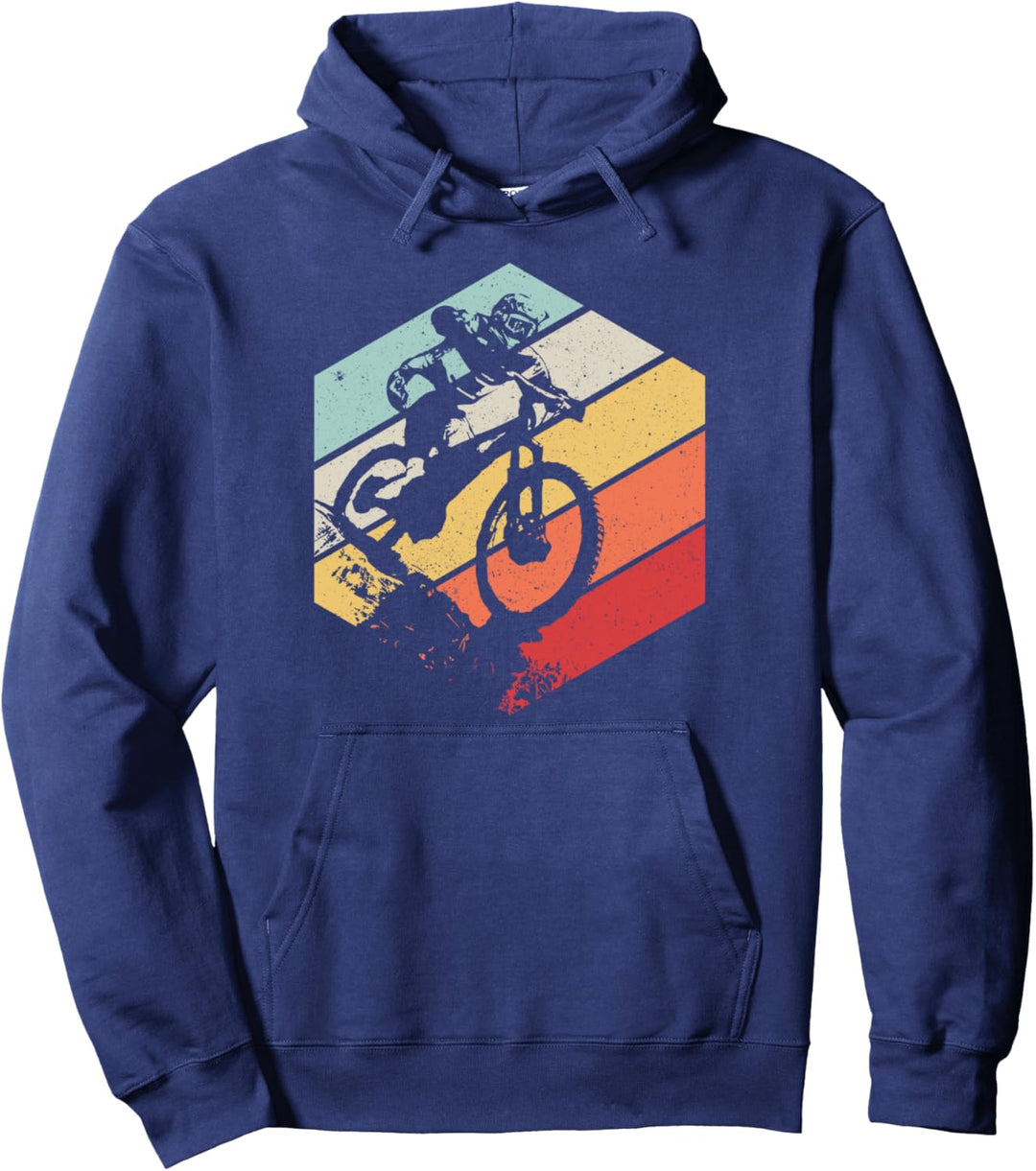 MTB Downhill Geschenk Retro Pullover Hoodie
