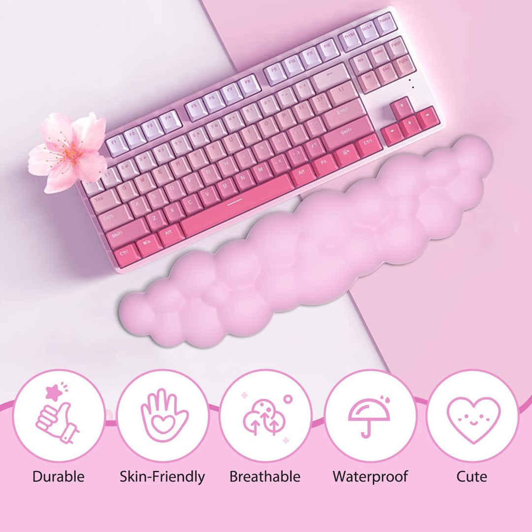 JIKIOU Tastatur-Handgelenkauflage in Wolkenform, mit rutschfester PU-Basis, bequemer Memoryschaum, f