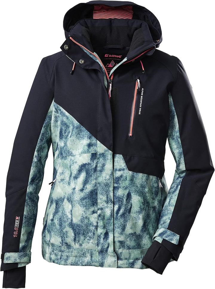 Killtec Damen Ksw 145 Wmn Ski Jckt Skijacke/Funktionsjacke mit abzippbarer Kapuze und Schneefang 42