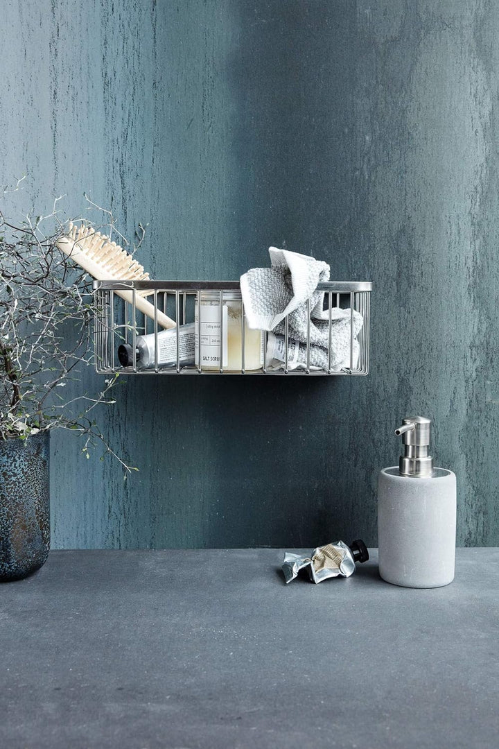 House Doctor Basket, Bath, Single, l: 28 cm, b: 11 cm, h: 9,5 cm, Glas, Silber l: 28 cm, b: 11 cm, h