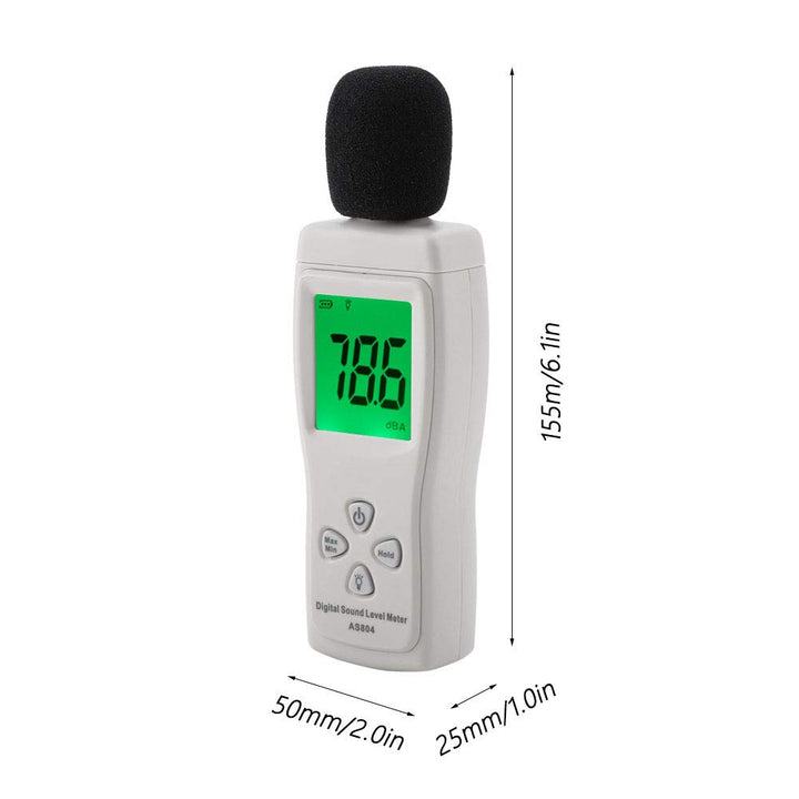 AS804 Digitaler Schallpegelmesser mit hoher Präzision 30-130dBA Dezibel-Geräuschmessgerät für Indust
