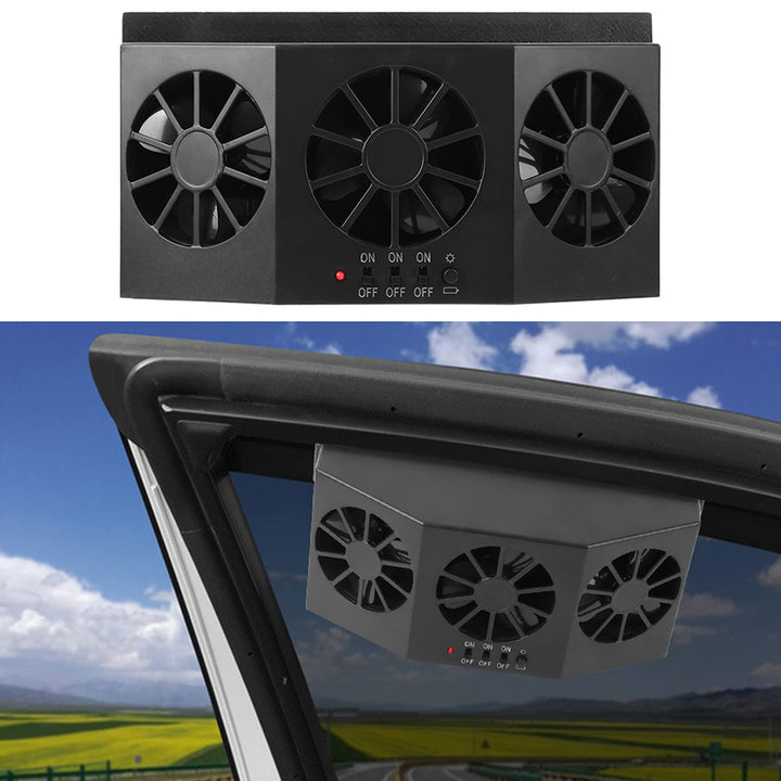Auto Fanr Powered Heat Window Vent Auto Pet Cooling Fan Ac16 Car Window Fan Schwarz Abs Portabler Po