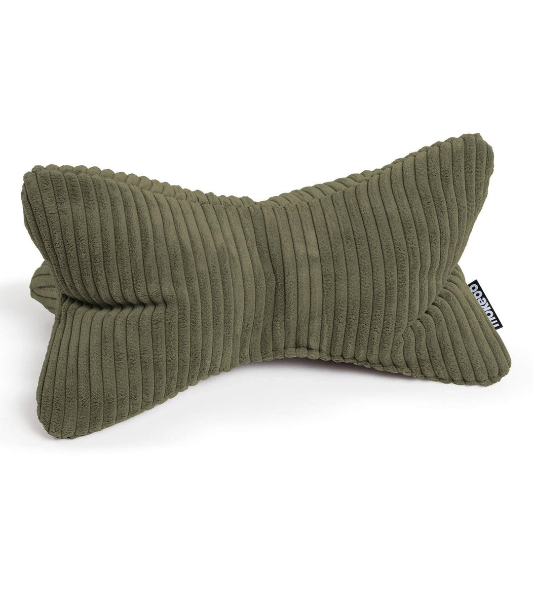 mokebo 'Der Leseknochen' Lesekissen aus weichen Cord-Stoff, ergonomisches Nackenkissen aus gemütlich