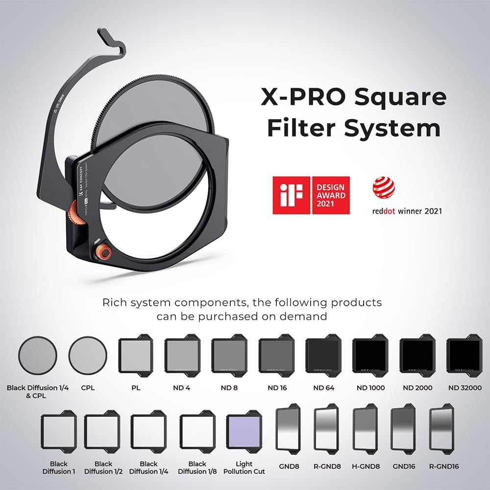 K&F Concept Nano X-PRO Verlaufsfilter GND16 Reverse 1,2 (4-Blenden) 100x150mm Rechteckfilter ND mit