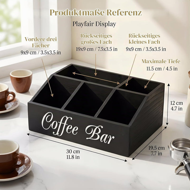 Kaffee Organizer Holz Kaffeebar Möbel, Coffee Bar Organizer Holz Kaffee Spender Organizer-aufbewahru