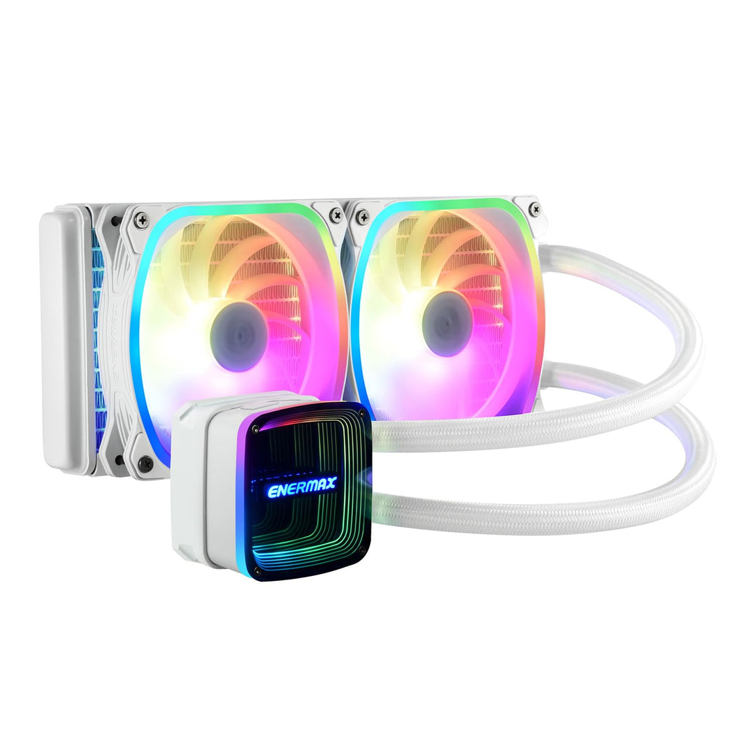 ENERMAX AQUAFUSION ADV Snow Edition ARGB 240mm AIO CPU Wasserkühlung Dual Chamber Intel LGA1700/AMD