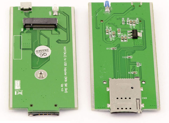 KALEA-INFORMATIQUE USB-Adapter für M.2 WWAN LTE-Karte (M2 Socket 2 SSIC-Base WWAN), mit SIM-Kartenst