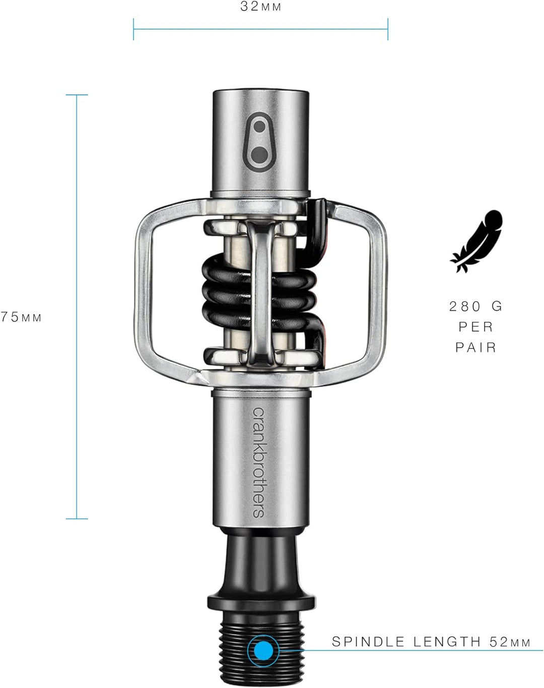 Crank Brothers Eggbeater 1 Pedal BLAU Silver/Black, BLAU Silver/Black