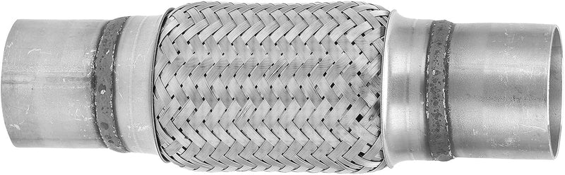 Edelstahl-Auspuff-Flexrohr, 57x250 Mm Doppelt Geflochtener Faltenbalg Silber Passend für Off-Road-Fa