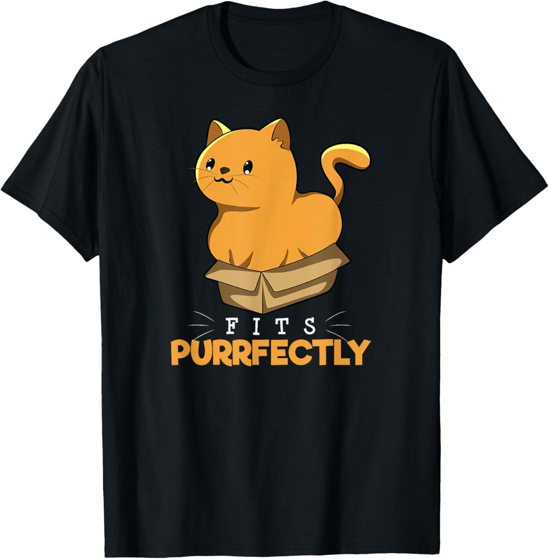 Cat In Box Fits Perfect T-Shirt
