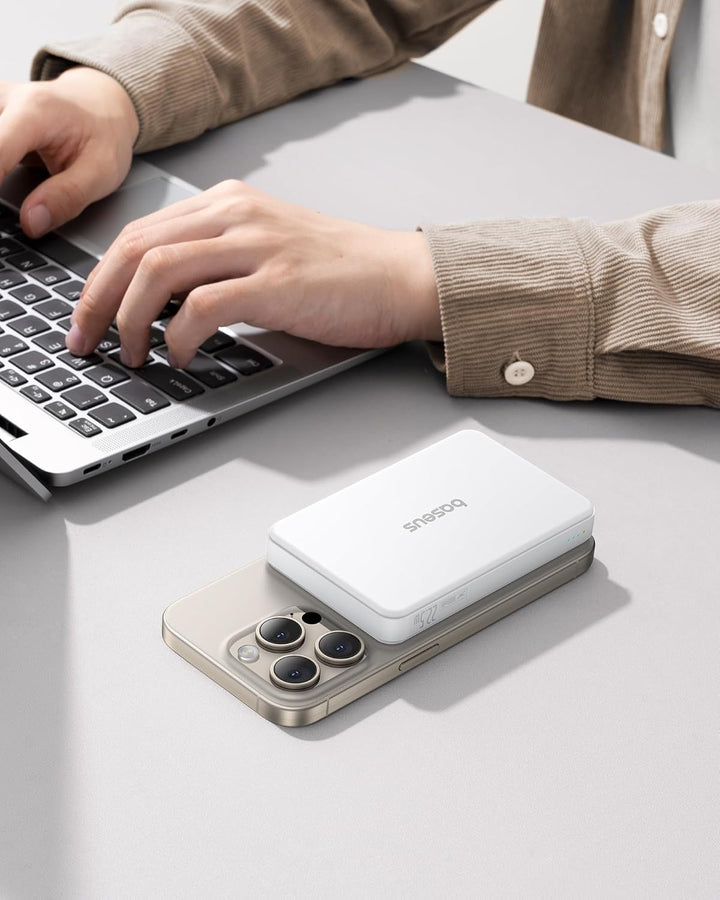 Baseus Qi2 Magsafe Powerbank 10000mAh, Magnetische Power Bank Kabellose, Externe Batterie PD 22.5W S