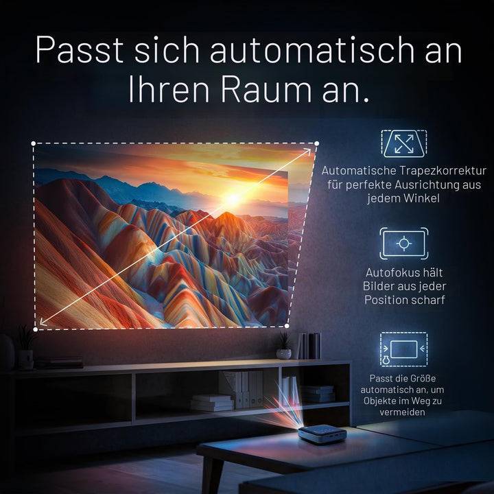Luma 500 tragbarer Smart Beamer 200 ANSI Lumen weiss