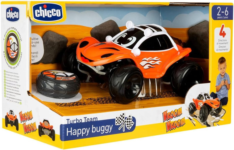 Happy Buggy Funkgesteuertes Kinderauto, mit intuitiver Funksteuerung und extra grossen Rädern zum Fa