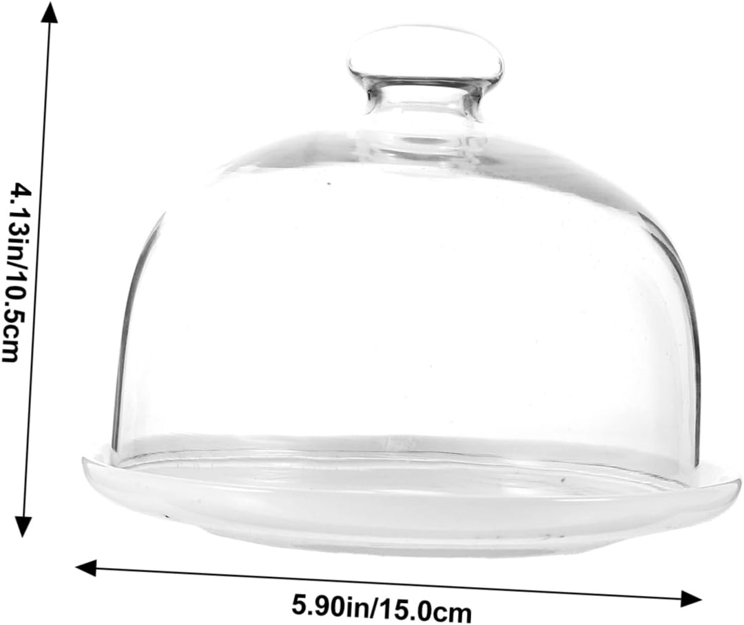 Cabilock Kuchendeckel Etagere Mit Glaskuppel Cupcake-servierplatte Tortenständer Mit Deckel Dessert-
