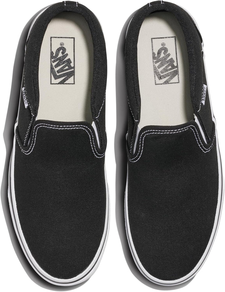 Vans Herren Asher Sneaker 38.5 EU Canvas Black White, 38.5 EU Canvas Black White