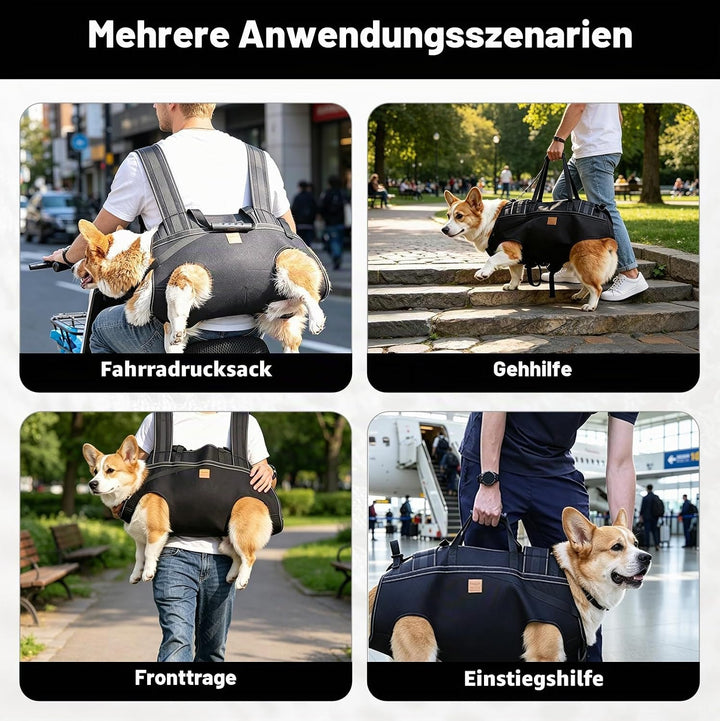 Hundetragegeschirr für grosse Hunde, Tragehilfe Hund (Brustumfang:49-63 cm), Hundegeschirr Grosse Hu