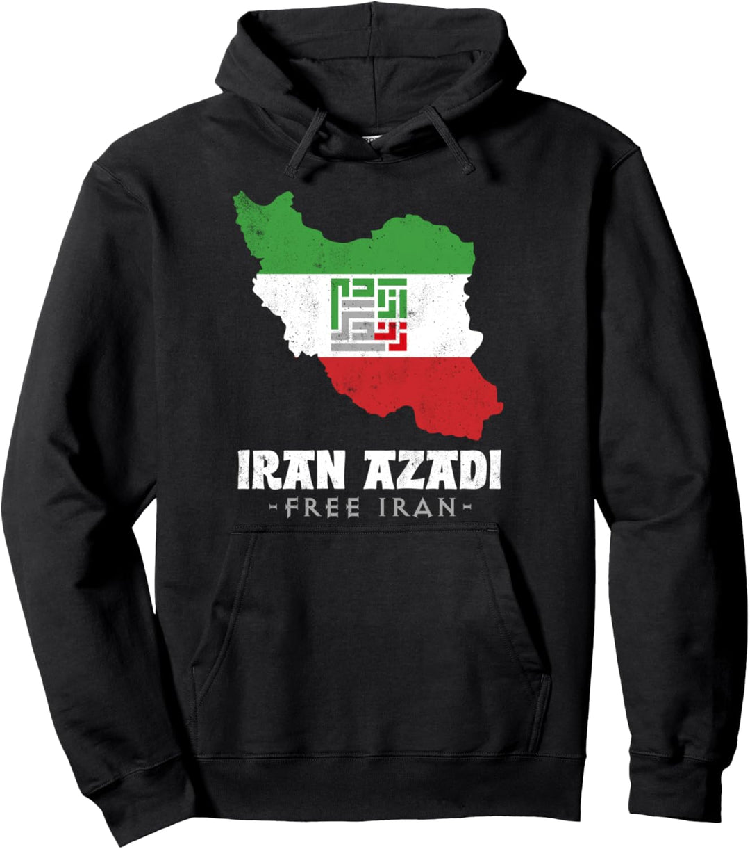 Iranische Flagge, Iran Karte IRAN AZADI Freier Iran, Iran Revolution Pullover Hoodie