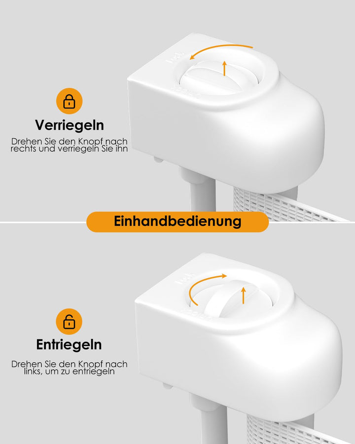 derimkcoa Treppenschutzgitter Ausziehbar für Babys, 0-180 cm Baby Absperrgitter Türschutzgitter Trep