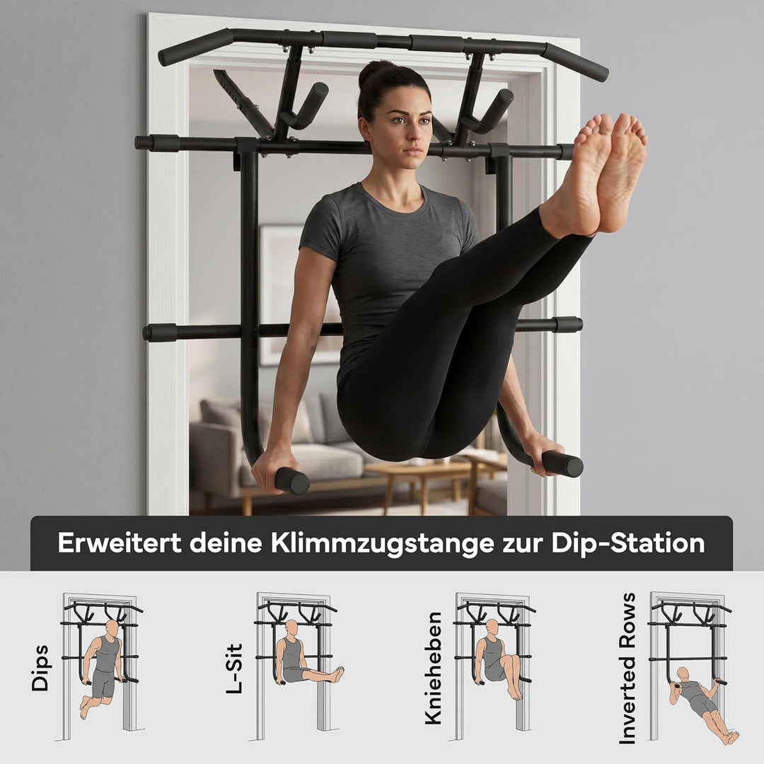 NEOLYMP Calisthenics Set – Komplettset mit Klimmzugstange Türrahmen, Turnringen, Liegestützgriffen,