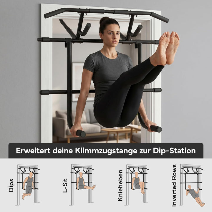 NEOLYMP Calisthenics Set – Komplettset mit Klimmzugstange Türrahmen, Turnringen, Liegestützgriffen,