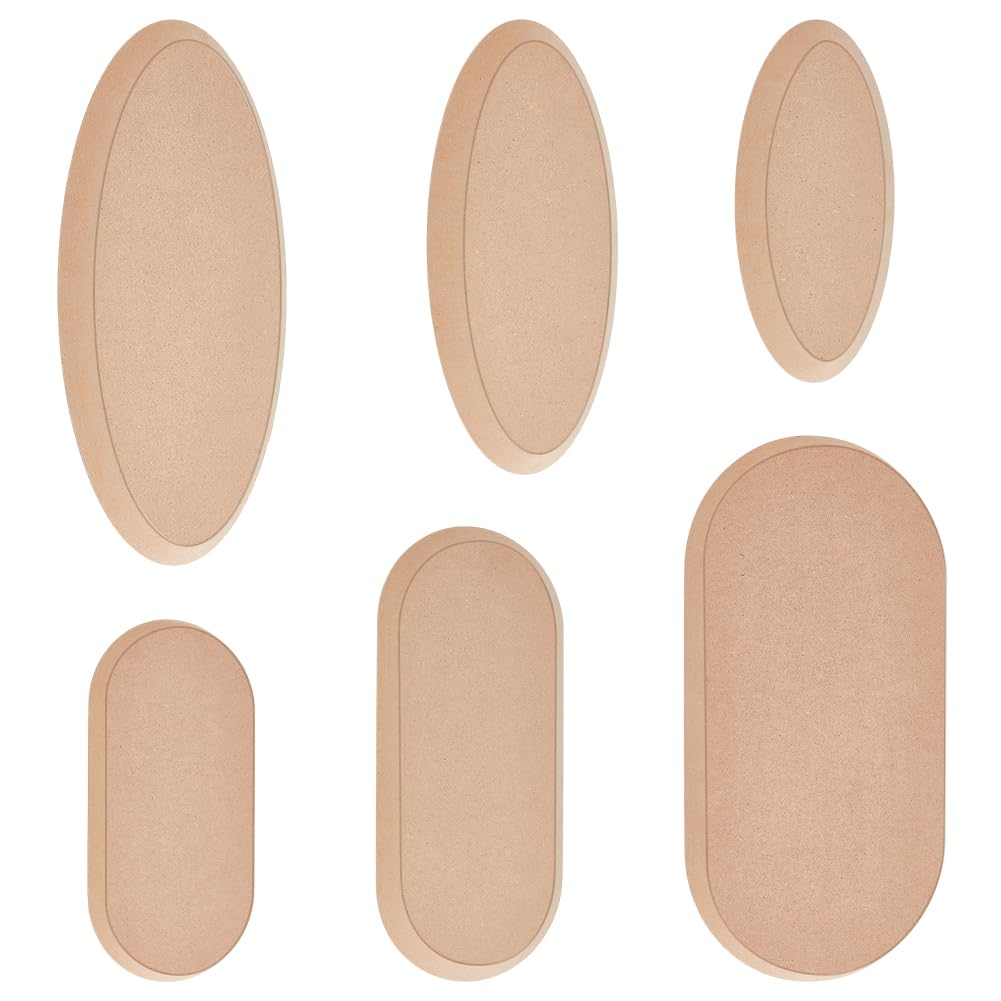 OLYCRAFT 6 Stück 6 Grössen Töpferformen Für Ton Keramik MDF Töpfertonformen Ovale Formwerkzeuge Plat