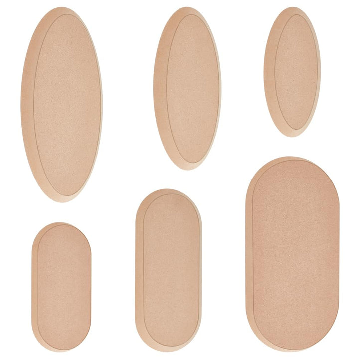 OLYCRAFT 6 Stück 6 Grössen Töpferformen Für Ton Keramik MDF Töpfertonformen Ovale Formwerkzeuge Plat