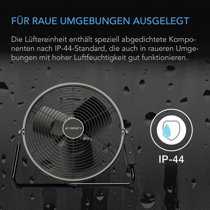 AC Infinity CLOUDLIFT S14 – Industrieller Wandventilator 350 mm mit kabellosem 10-Stufen-Drehzahlreg